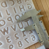 Mini Alphabet & Number Resin Mold – 2cm Small Size Letters